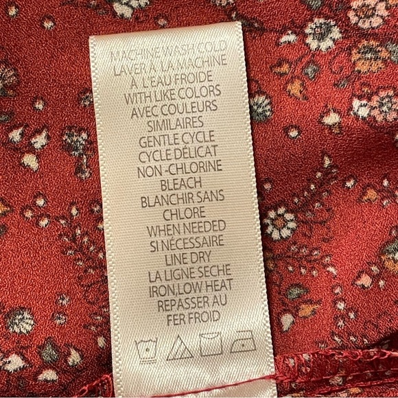 MAX STUDIO Tie Front Floral Print‎ Ruffle Blouse - Picture 10 of 10